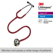 3M Littmann Stethoscope with Burgundy Tube and Champagne Chestpiece