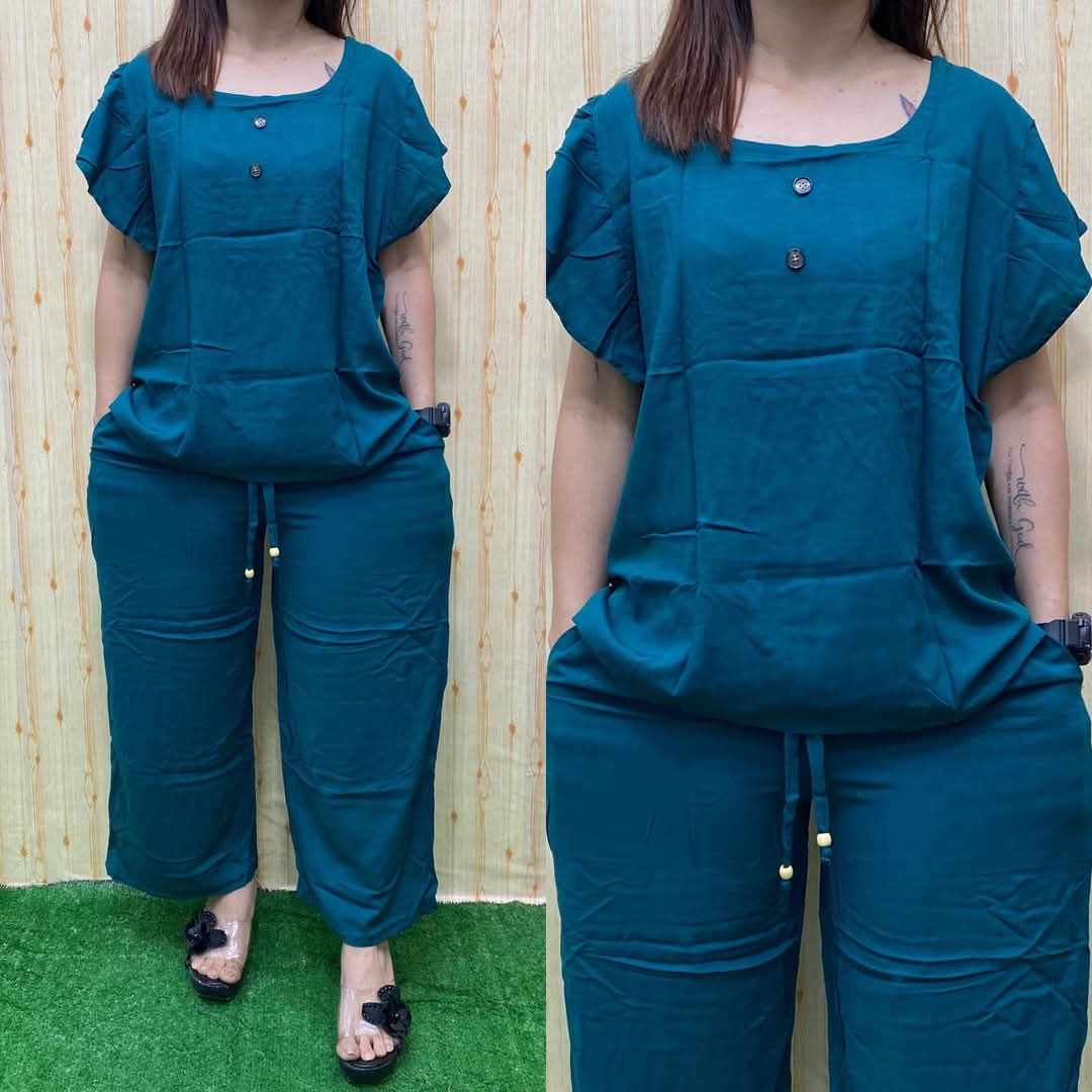 CHALLIS TERNO PLAIN RAFFLES SLEEVES UP TO 2XL