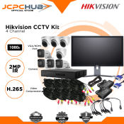 Hikvision 8 Camera DVR Security System with Dome and Bullet Cameras