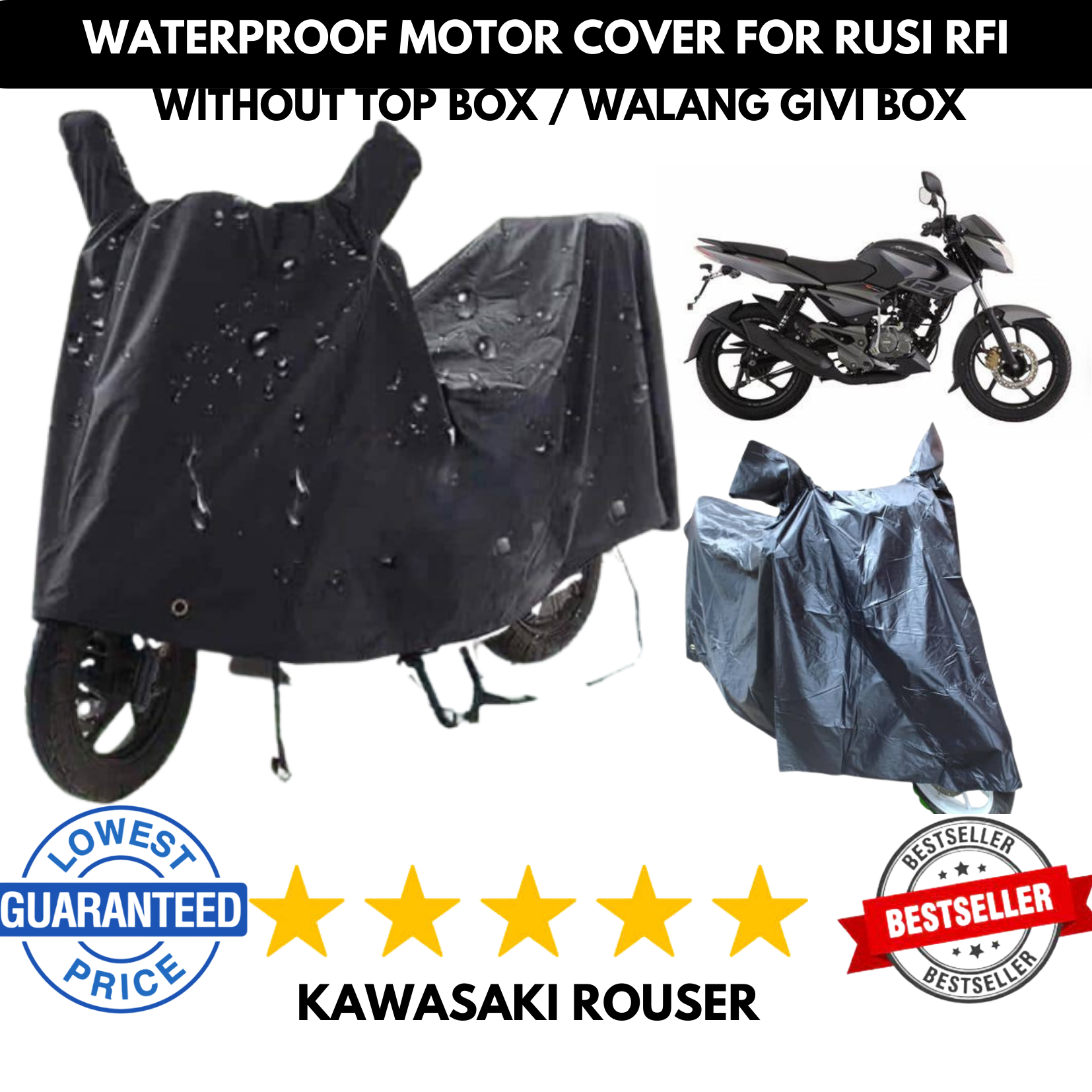 Shop Kawasaki Rouser Cover Waterproof online | Lazada.com.ph