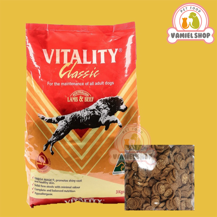 Vitality lamb and beef dog clearance food