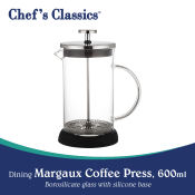 Chef's Classics Glass French Press Coffee and Tea Maker, 600ml