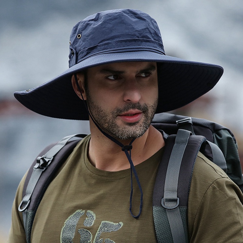 Breathable Men's Fisherman Hat Wide Brim Fishing Hiking Outdoor