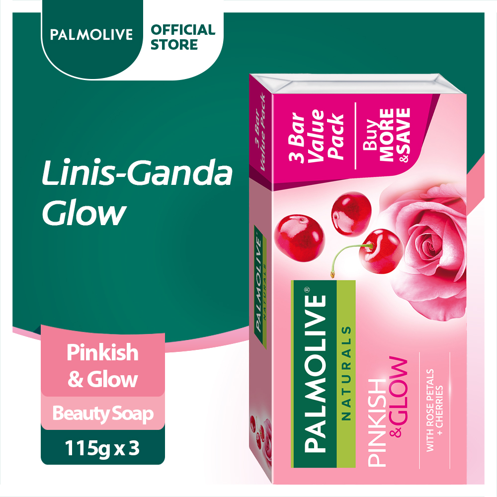 Lazada Philippines - Palmolive Naturals Pinkish & Glow Beauty Bar Soap 115g 2+1 Value Pack