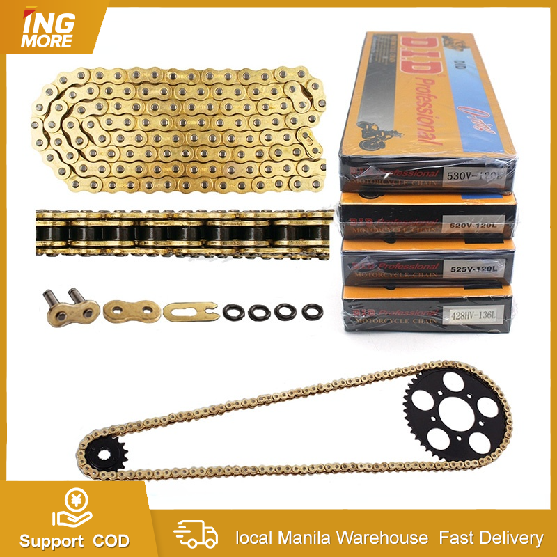 Gold DID 520 HV x120 O-Ring Drive Chain ATV Motorcycle MX 520HV Pitch 120 Links 