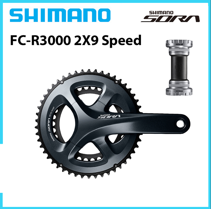 SHIMANO SORA R3000 Crankset 2x9 Speed 170mm Crank 50 34T Chainring