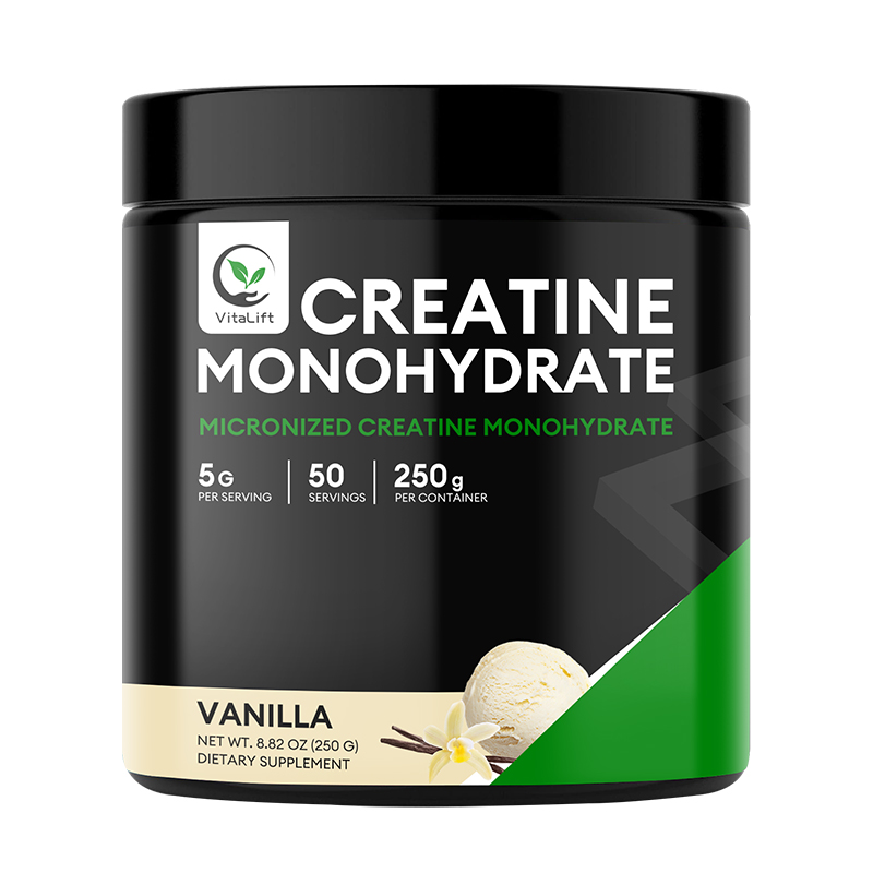 VItaLift Creatine Monohydrate Powder (Vanilla Flavor) - Micronized Creatine Muscle Recovery + Muscle Builder cho nam giới và phụ nữ  Bổ sung tập luyện
