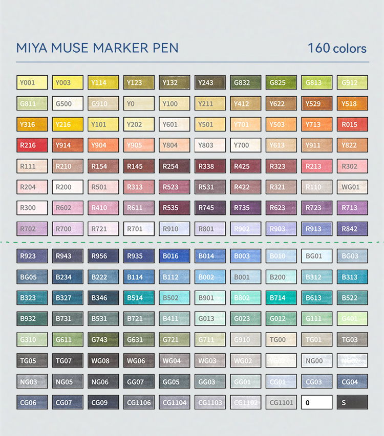 Miya Muse 160-Piece Alcohol Marker Set