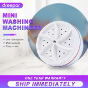 Dreepor Portable Mini Ultrasonic Turbo Washer for Travel
