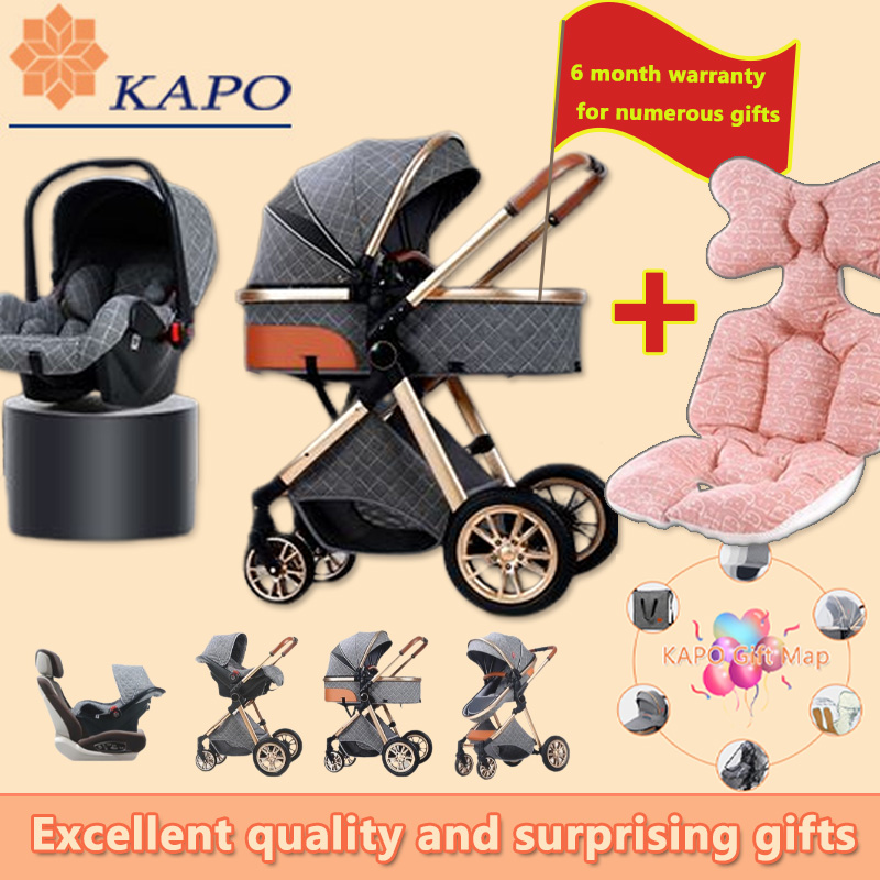 KAPO Foldable 3-in-1 Baby Stroller with Car Seat