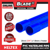 Neltex PVC Waterline Pipe  25mm x 1meter with Bell Blue Pipe