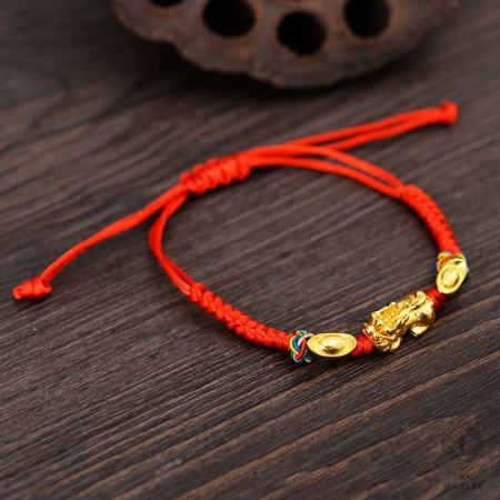 Pixiu Red Rope Bracelet - Unisex Lucky Charm