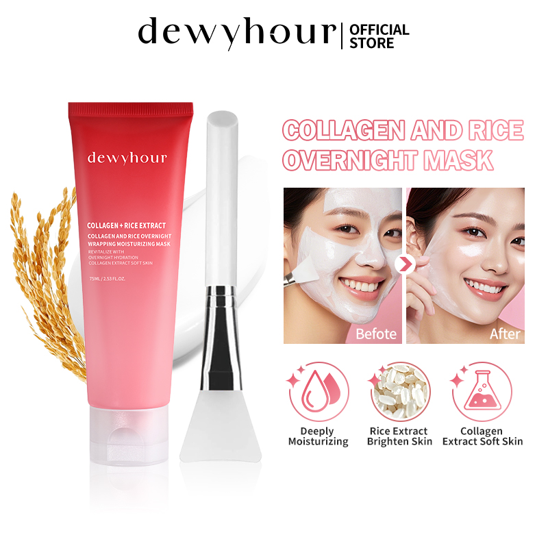 Discount on KIMUSE  shoes - SKU: dewyhour Collagen And Rice Overnight Wrapping Deeply Moisturizing Mask Vegan Skincare Overnight Hydr