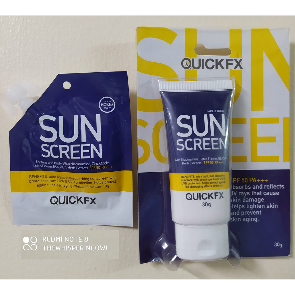 sunscreen quickfx