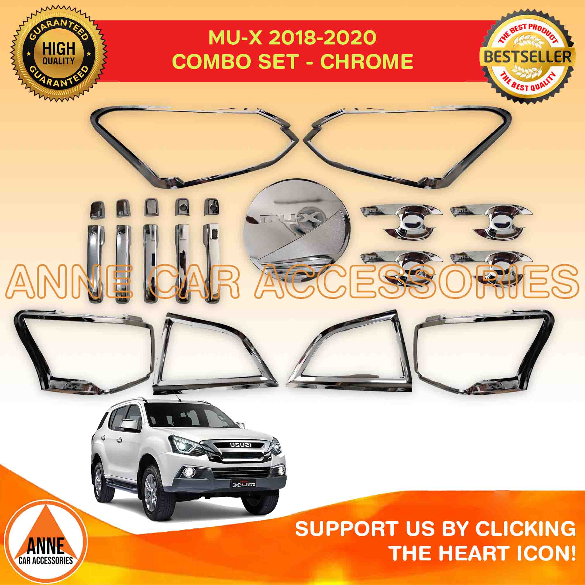 Isuzu MU-X / MUX 2013 2014 2015 2016 2017 Black / Chrome / MU-X