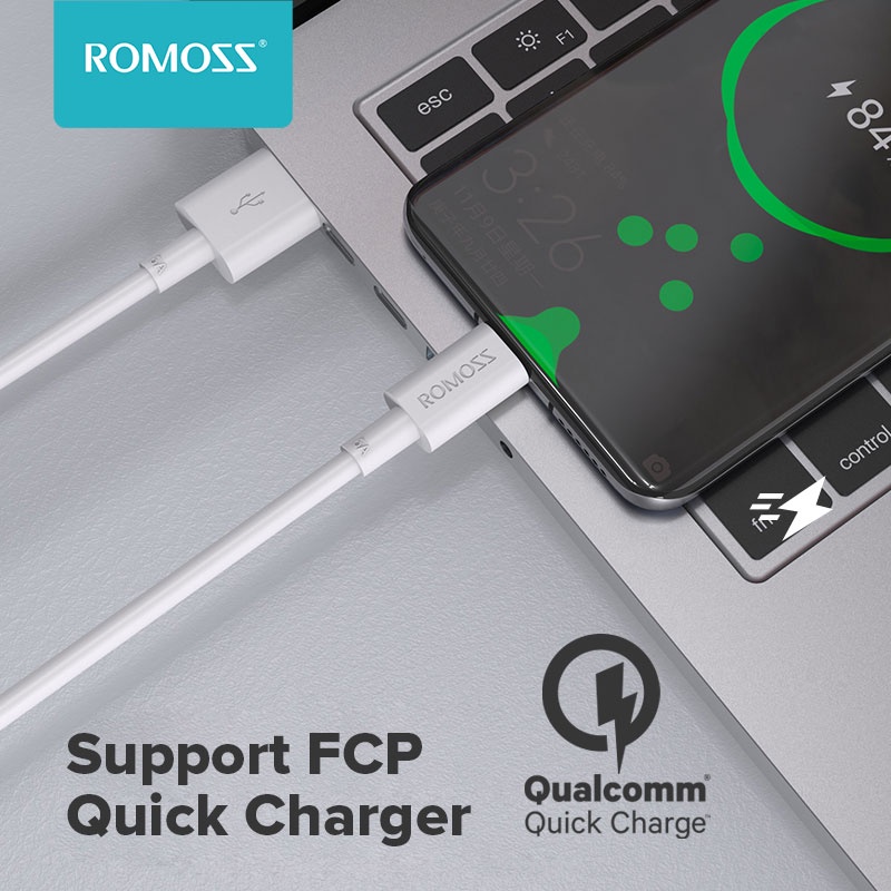 คำอธิบายเพิ่มเติมเกี่ยวกับ Romoss CB3013 Type C 1m 6A 66 watts สายชาร์จเร็วทุกค่าย 6A Vooc Flash Warp USB Type C Fast Quick Charge อุปกรณ์ชาร์จมือถือ สำหรับ Samsung VIVO Relame H และ Oppo