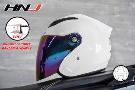 HNJ A4-003 Half Face Motorcycle Helmet with Tinted Visor