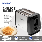 Sonifer Store 2-Slot Toaster,black,600W,6 speed