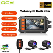 QCY Dual 2K Motorcycle Camera with Waterproof Dash Cam