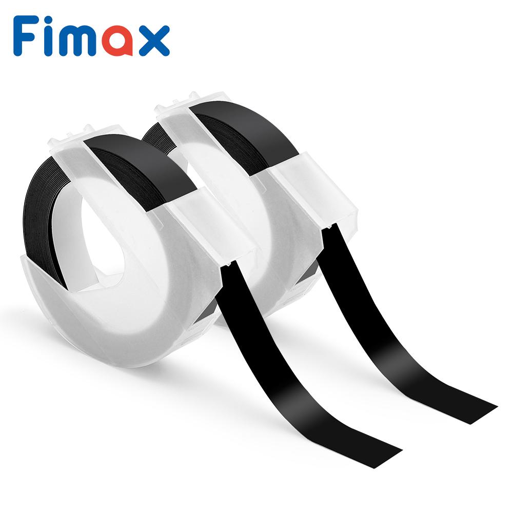 5 Rolls 520109 Compatible DYMO 3//8/'/' Embossing Label Maker Tape White on Black.
