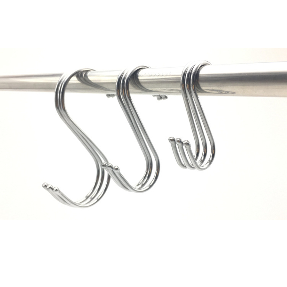 BUY 1 Take 9】 10pcs S/M/L Stainless Steel S Shaped Hook Multi-function  Metal Hanging Hook Clothing Hanger Clasp Holder Kitchen Bathroom Storage  Tool