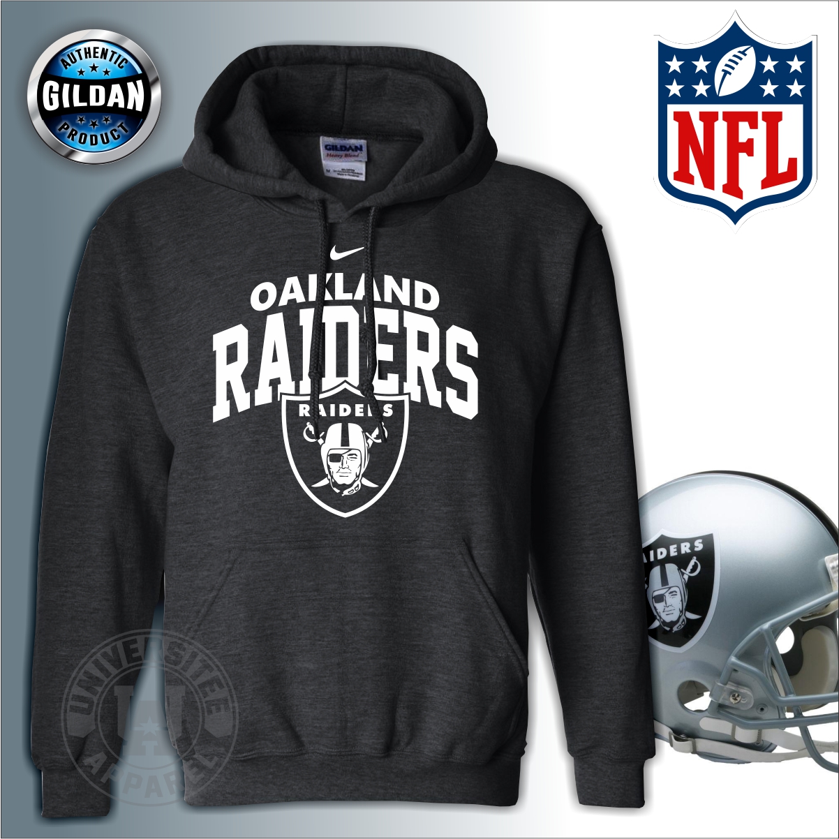 Outerstuff Las Vegas Raiders Youth Full Zip Stadium Color Block Sweater 20 / S