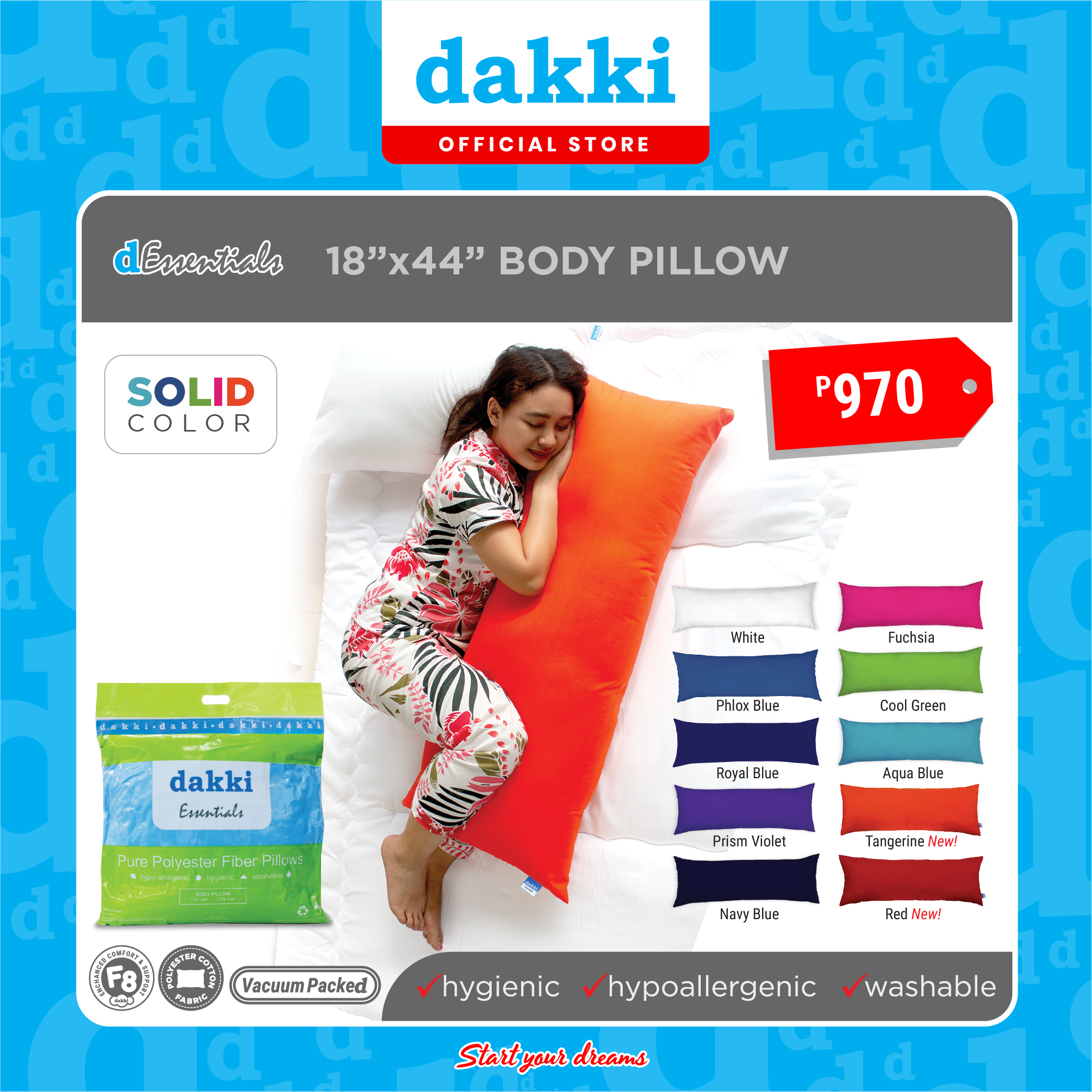 DAKKI 16X40 BODY PILLOW dakki dakkiph Dakki Bolster, 59 OFF