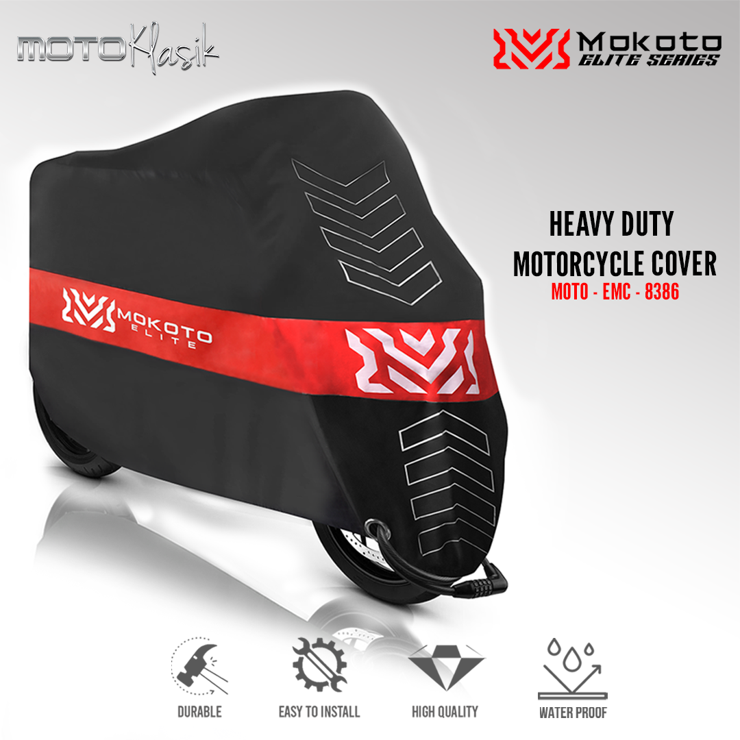 MOKOTO ELITE SERIES MOTORCYCLE COVER MOTOR COVER HEAVY DUTY MOTO EMC 8386 WITH SLING BAG PROTECTION FOR MOTORCYCLE