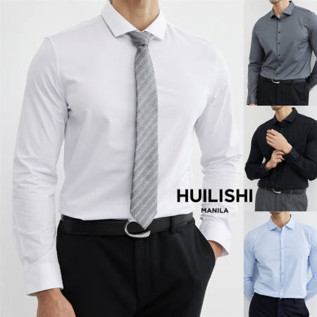 Huilishi Korean-style Men's Long Sleeved Formal Shirt