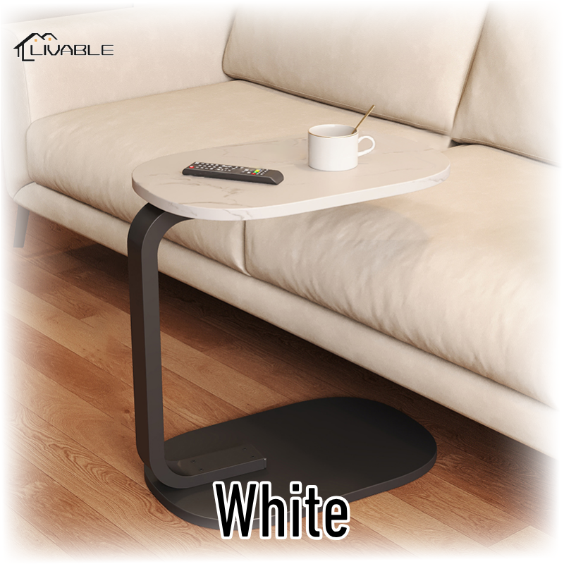 LIVABLE Mobile Sofa Side Table Living Room Coffee Tea Table Nordic Style Simple Small Desk Wood Bedside Table - Image 3