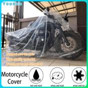 Universal Waterproof Motorcycle Cover - Transparent Elastic Dustproof Protection