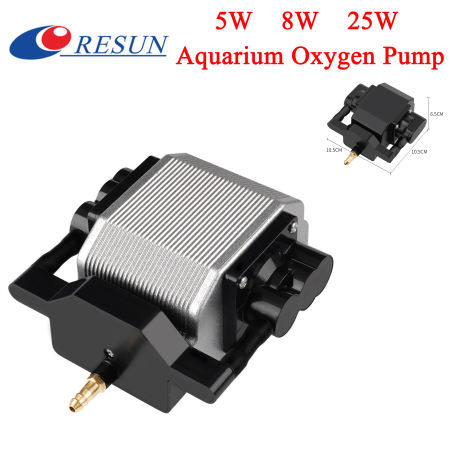 RESUN Oxygen Pump for Aquariums - Powerful & Low-Noise