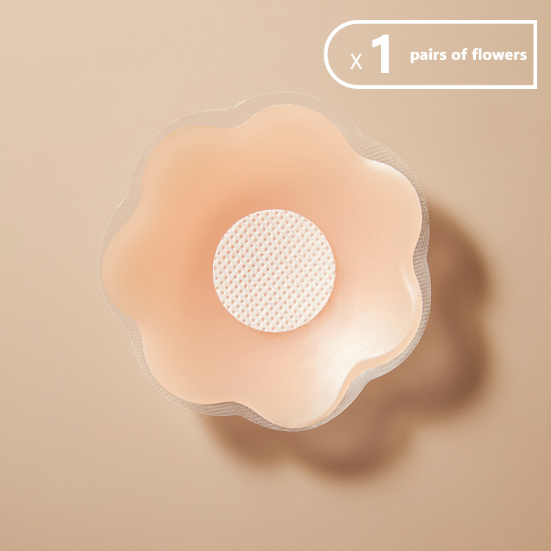 Motovita Reusable Invisible Self Adhesive Silicone Breast Chest Nipple Cover Bra Pasties Pad Petal and Round Mat Stickers Accessories - Image 3