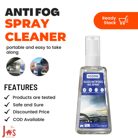 Anti Fog Spray Cleaner for Glasses, Goggles, Mirrors - 60ml