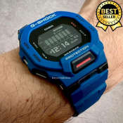 Casio GBD-200 Blue Black Sports Watch, Waterproof Resin Band