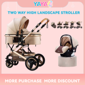 Luxury Baby Stroller - 6 Month Warranty, High Landscape, Folding