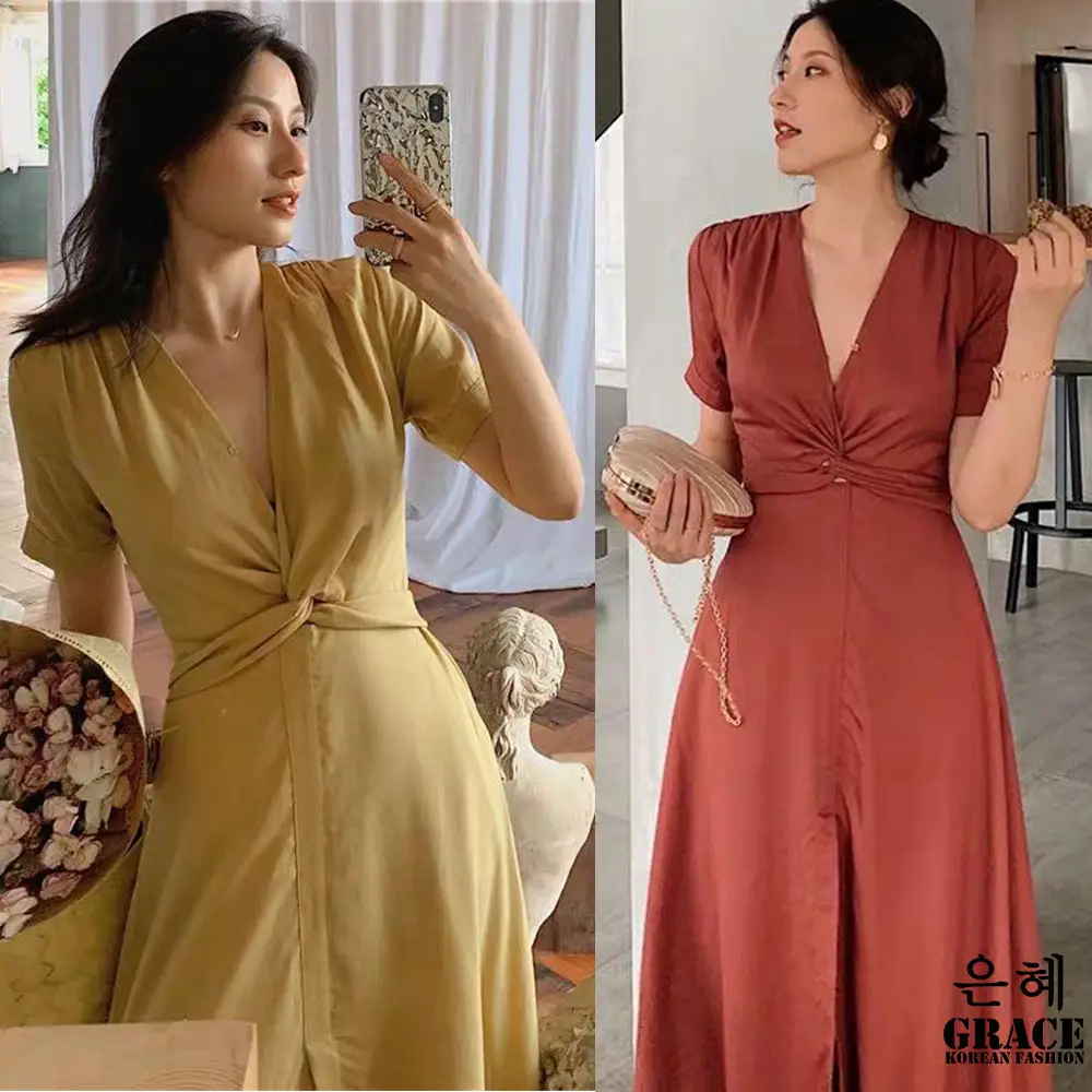 maxi dress korean style