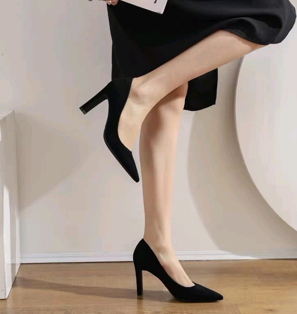 Classic High Heels Slip On Women's Stiletto Mid Heel Formal Office Shoes |  eBay