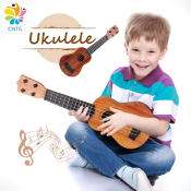 Plain Wood Plastic Kids Ukulele with Pick - Beginner Gift