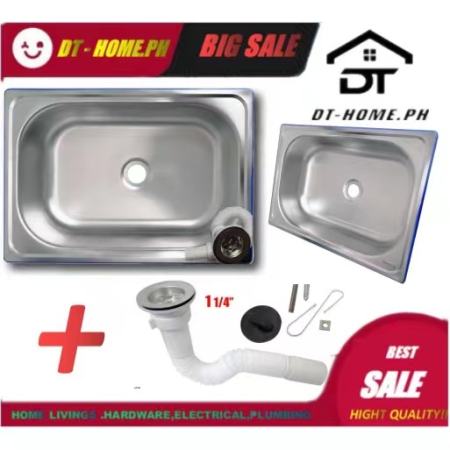 Stainless Steel Kitchen Sink Set with Strainer and Ptrap