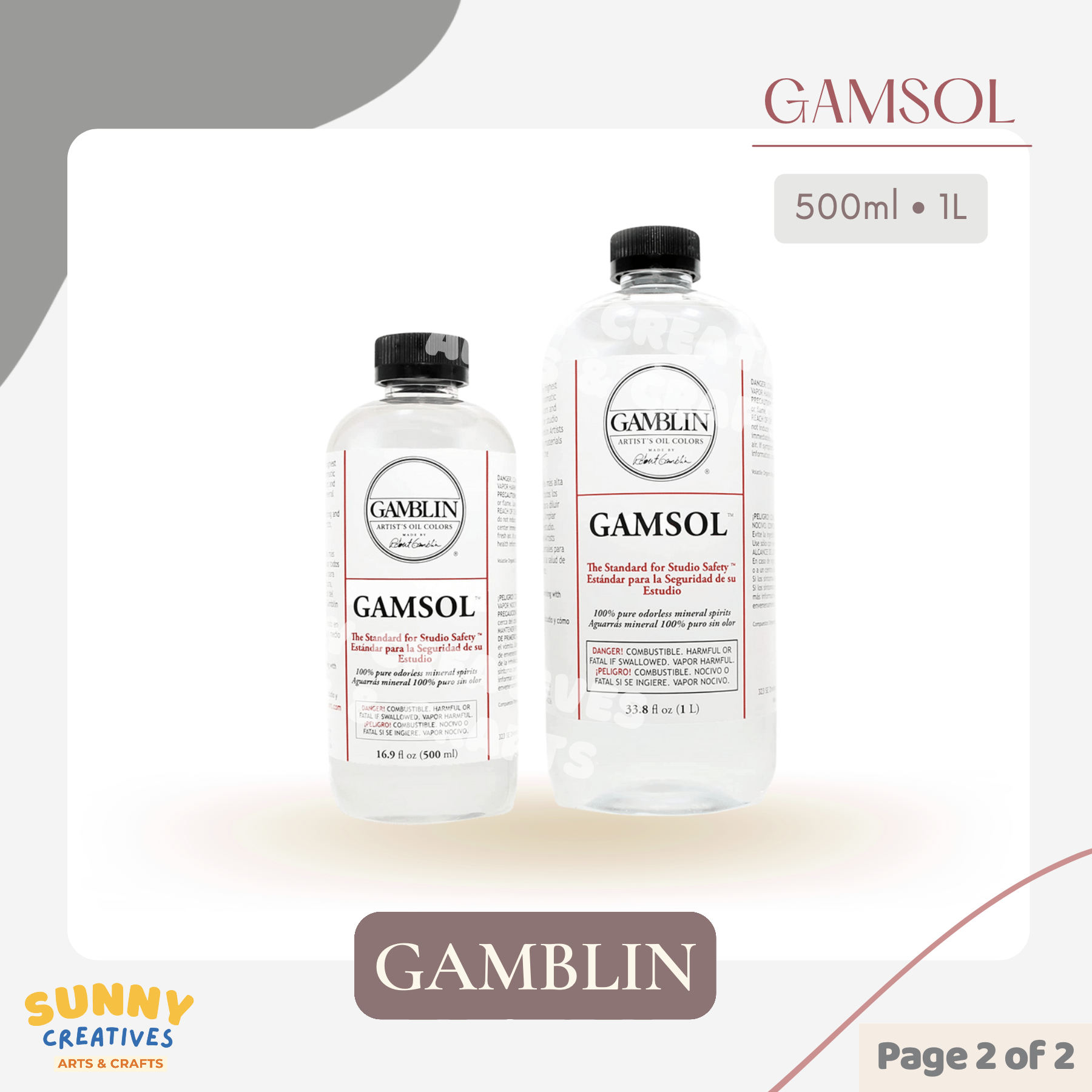 GAMBLIN Galkyd, 125ml/250ml/500ml