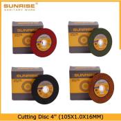 Original Sunrise Cutting Disc Steel Cutting 4" 105mm x 1.0 x 16mm