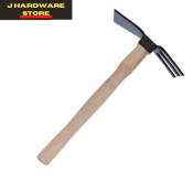 Gardening 2in1 hoe and fork with wooden handle