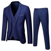 Men's Three-Piece Slim Fit Business Casual Suit Set