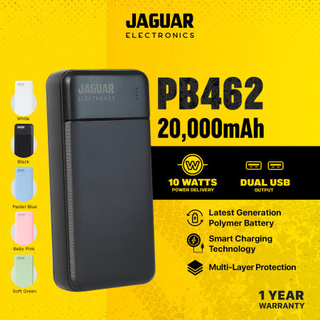 JAGUAR ELECTRONICS PB462 20000mAh Power Bank Dual USB Output