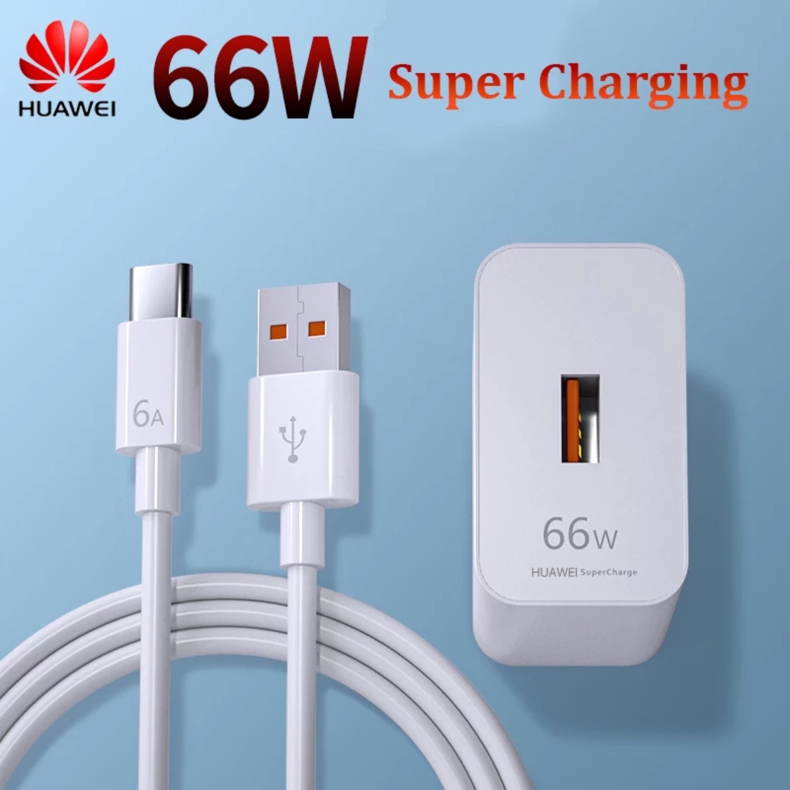 Originale HUAWEI 66W Supercharge EU US Caricatore Veloce Adattatore Da Viaggio 6A Tipo C Cavo Per HUAWEI P50 P40 P30 Mate 40 Pro Honor 50