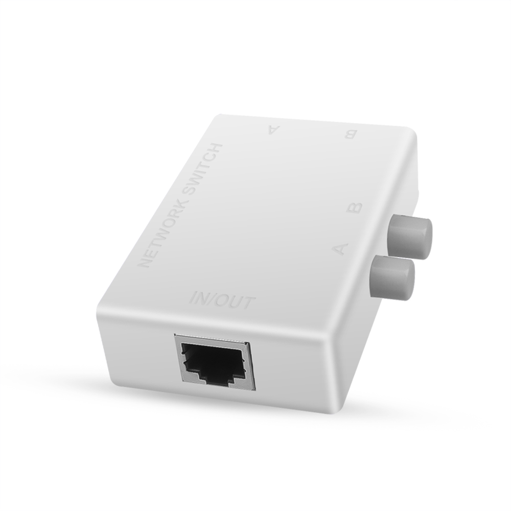Mini 2 Port RJ45 RJ-45 Network Switch Ethernet Network Box Switcher 2 Way  P:yx