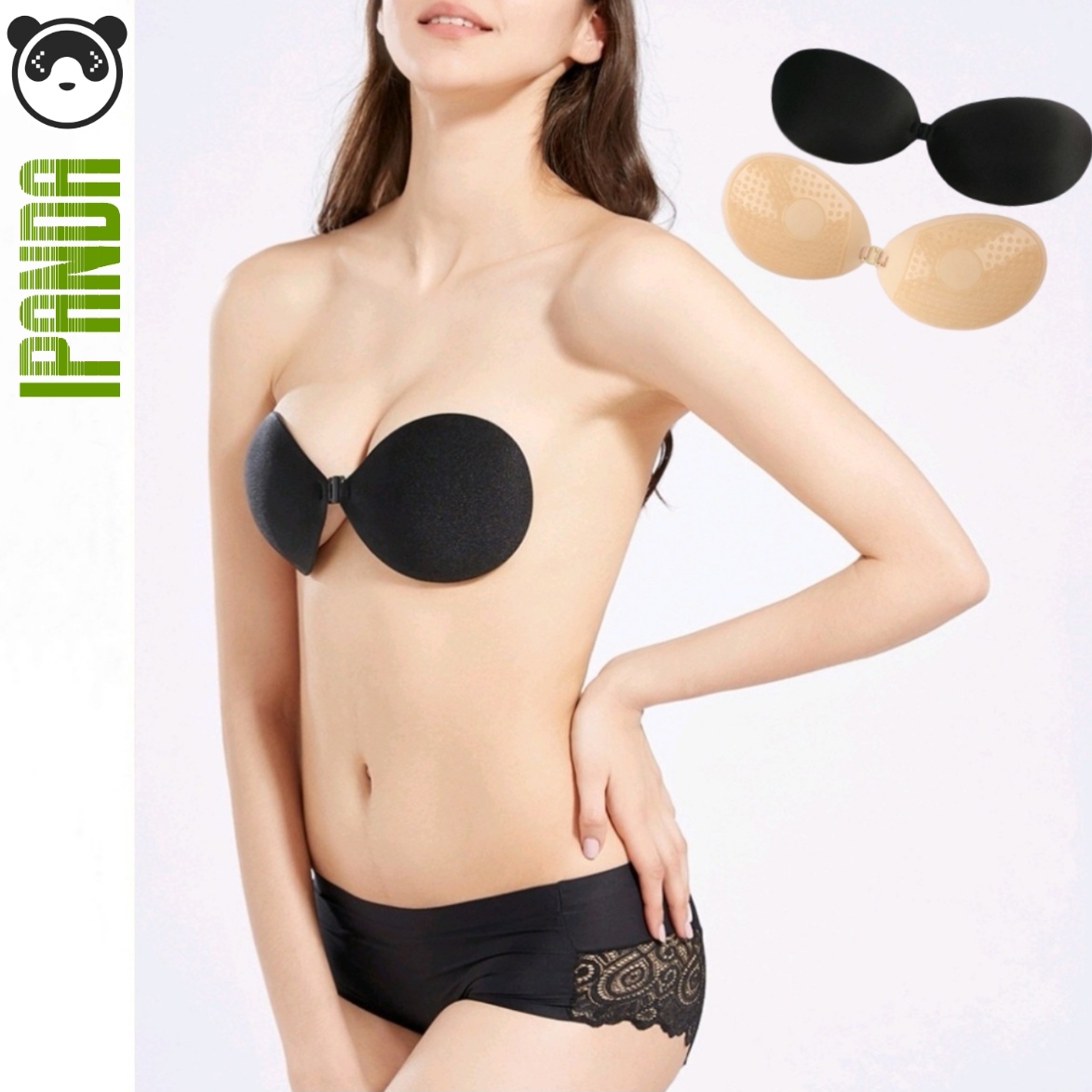 3D Silicone Freebra Double Padded push up strapless invisible Adhesive bra  pads