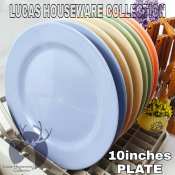 10" Reusable Plastic Dinner Plates (12pcs)