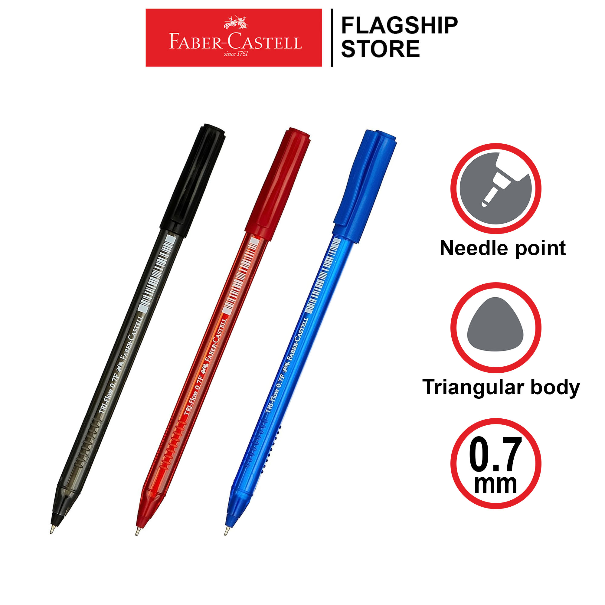 Flow Mm Faber Castell Tri Flow Pen Faber-Castell LV7 Ballpen Black